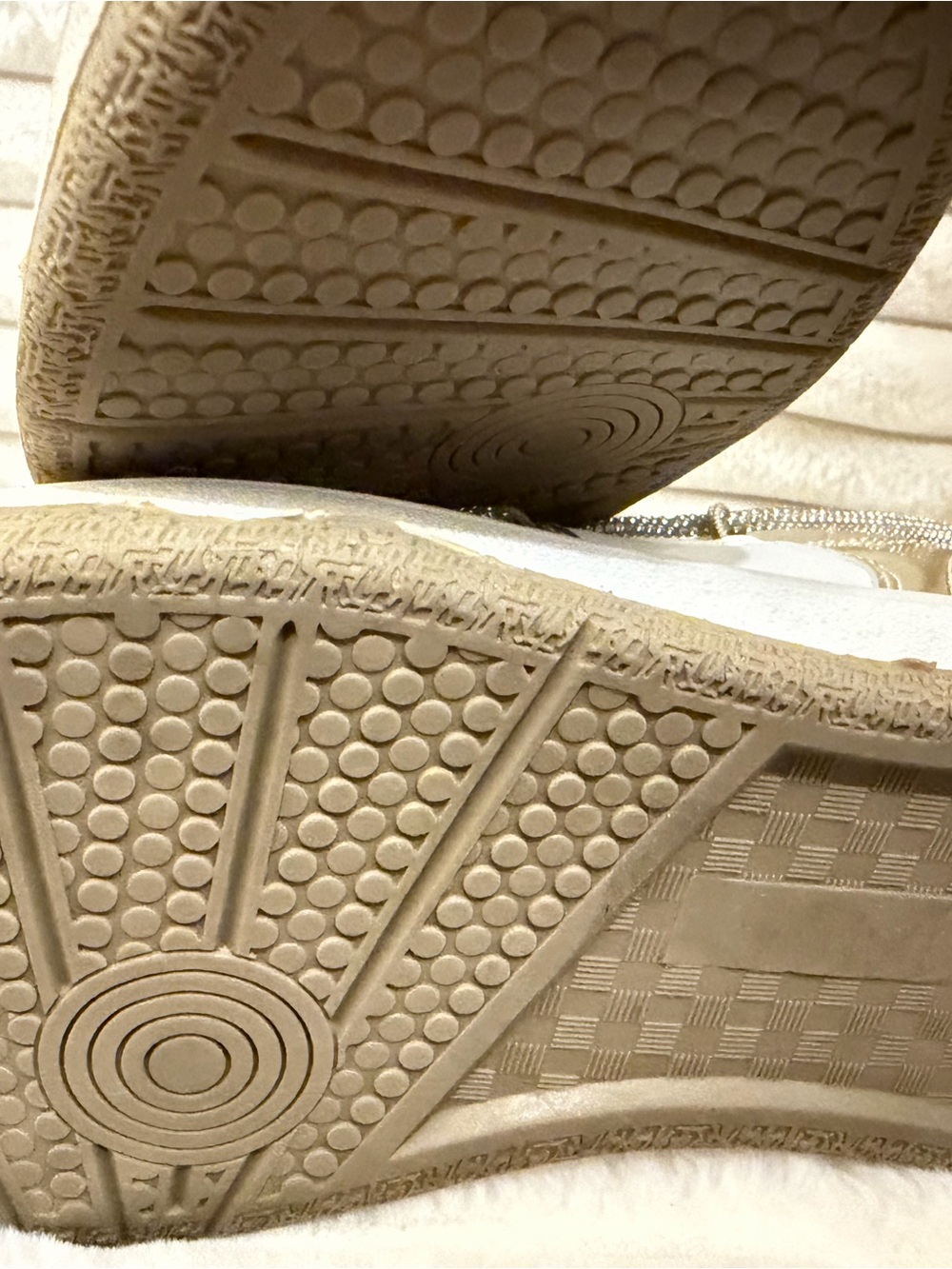 New York & Company White and Gold Women's Fashion Sneakers - Picture 7 of 7